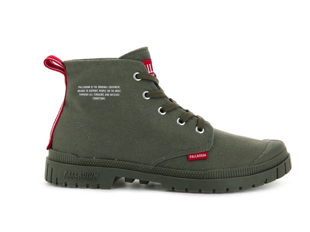 Botas Palladium PAMPA SP20 DARE Hombre Verde Oliva | Costa Rica-32516